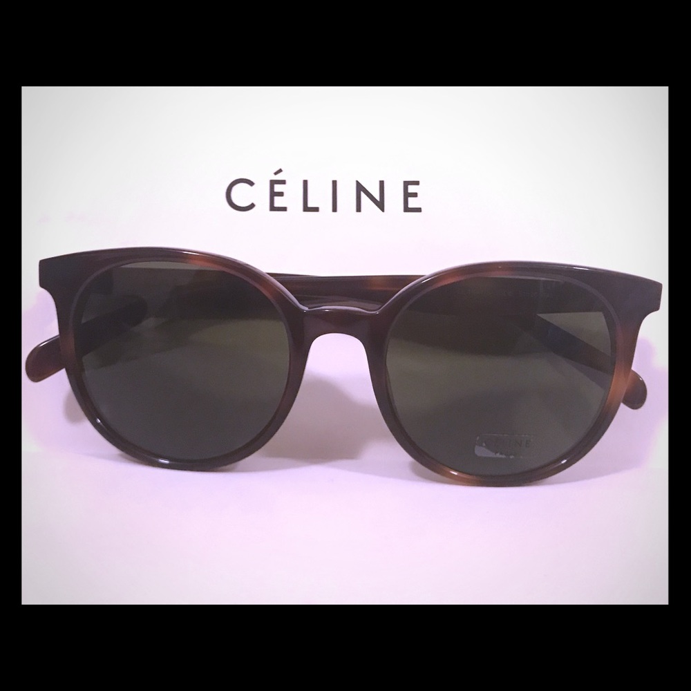 Celine Sunglasses 41067/S Havana w/ Green lenses
